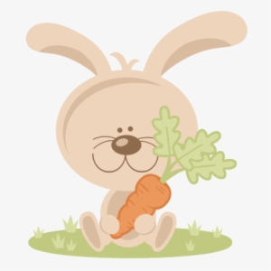 Bunny With Svg Scrapbook Cut Cute Files - Cute Cartoon Rabbit Carrot