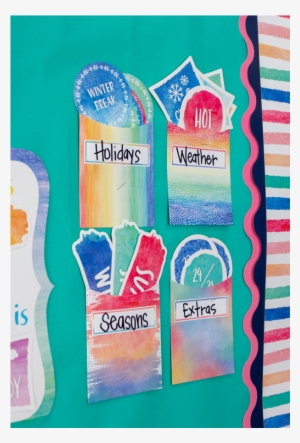 Watercolor Library Pockets - Packaging And Labeling