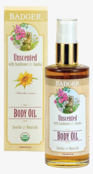 Natural Organic Unscented Body Oil V=1470692376 - Badger Company, Body Oil, Unscented, 4 Fl Oz (118 Ml)