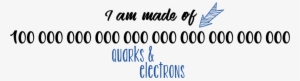 Most Of Ordinary Matter Is Made Of Quarks And Electrons - Calligraphy