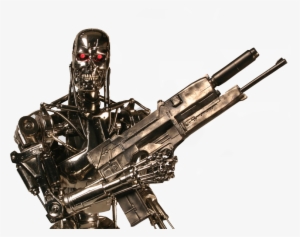 Svg Royalty Free Stock Terminator With Gun - Terminator Robot With Gun