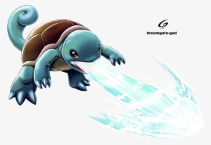 #007 Squirtle Used Water Gun And Bubble - Squirtle Water Gun Png