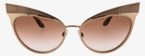 Gabbana Cat Eye Metal Frame Sunglasses - Beige