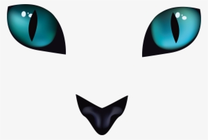 Cats Eye Horrible Black Cat Transprent Png - Ojos De Gato Dibujo