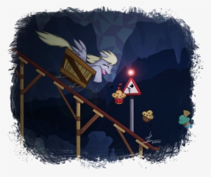 976x818, Derpy Minecart ) - Canterlot
