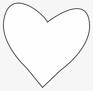 Broken Heart Clipart Outline - White Heart Clip Art
