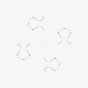 Puzzle-pieces Template Puzzle Peice, Puzzle Piece Template, - Line Art
