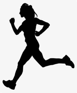 Female Runner 2 Icons Png - Running Clipart