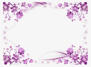 Picture Library Download Purple Flower Frame Flowers - Purple Flower Border Png
