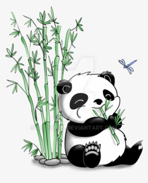 Bamboo Is A Symbol Of Longevity And Prosperity Stock - Panda Drawing With Bamboo