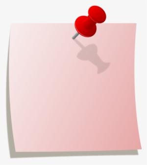 Picture Free Stock Pink Note With Red Thumbtack Free - Pink Post It Note