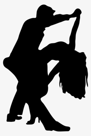 Romantic Dancers Silhouette Png Transparent Clip Art - Dancing Couple Silhouette Transparent