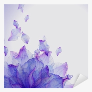 Watercolor Card With Purple Flower Petal Sticker • - Petal Watercolour Vector