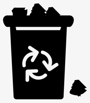 garbage with recycle sign overflowing with trash comments - garbage icon png