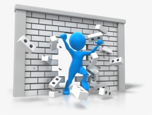 Breaking Through Your Brick Walls By The Use Of A Habits - Person Breaking Through Wall
