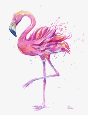 Flamingo Transparent Water Color - Flamingo Watercolor