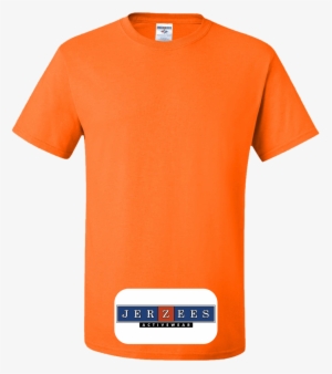 Jerzees Custom Safety Orange T Shirts - Jack O Lantern Shirt