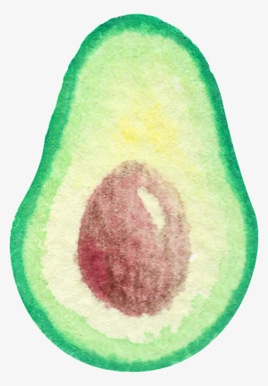 Watercolor Hand-painted Butter Fruit Cut Transparent - Fruit