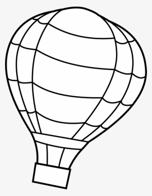 Hot Air Balloon Outline - Hot Air Balloon Line Drawing