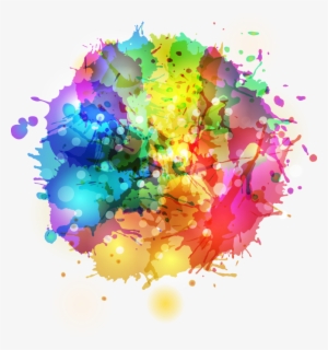 Vector Royalty Free Stock Ink Watercolor Painting Round - Splash Colorido Png