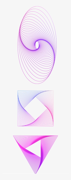 Modern Technology Irregular Lines Transparent Decoratives - Circle