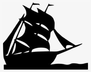 Sailing Ship Transportation Old Silhouette - Boat Silhouette