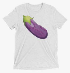 Veiny Eggplant Emoji Triblend T Shirt Swish Embassy - 90's Style Tri-blend