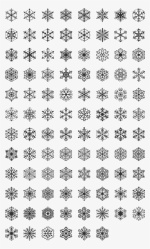 Faux Snow Dingbat Font Specimen - Snowflake Ear Snow Tattoo