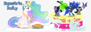 Banner, Bat Pony, Cake, Equestria Daily, Food, Pie, - Princess Celestia