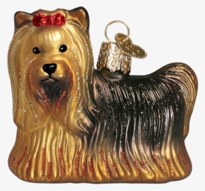 Click - Old World Christmas Yorkie Glass Ornament