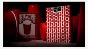 Click To Enlarge - Bicycle Red Plastic Cup Playing Cards