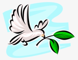 Vector Illustration Of Dove Of Peace Bird Secular Symbol - Illustration