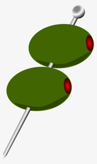 Olive Clipart Vector - Martini Olive On Stick