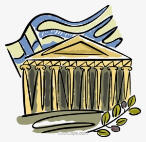 Greece With Olive Branch And Flag Royalty Free Vector