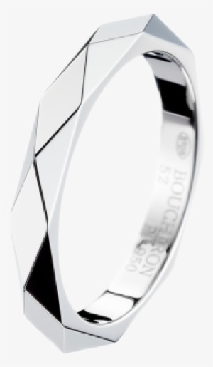Facette Platinum Wedding Band Jal00014 - Boucheron Facette