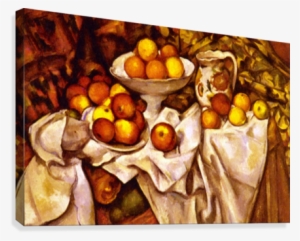 Apples And Oranges By Cezanne Canvas Print - Adolovni Acosta - Malaguena:piano Music From Cuba