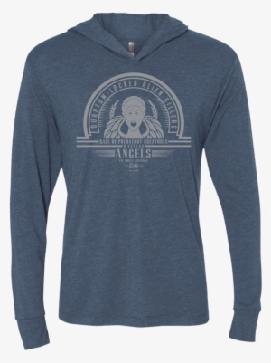 Who Villains Weeping Angels Triblend Long Sleeve Hoodie