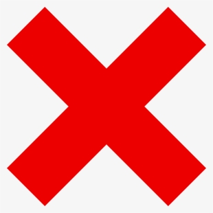 Red, Sign, Icon, Mark, Symbol, Cross, Marks, Orange - Transparent Background Red X