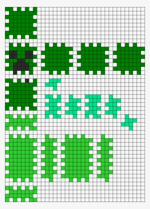 3d Minecraft Creeper Perler Bead Pattern - Hama Beads Minecraft 3d Creeper