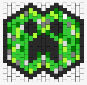 Minecraft Creeper Surgical Mask Bead Pattern - Circle