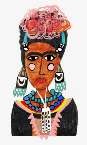 Frida Self Portrait Illustration By Happygraff - Frida Kahlo
