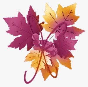 blowing leaves png for kids - maple leaf