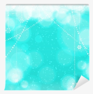 Christmas Blue Background With Hanging Stars Wall Mural - Display Device
