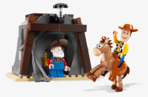 And He Has A Shovel, Broom, Dynamite, And Pickax - Lego Toy Story Woody's Roundup 7594