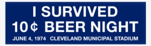 Cleveland Indians 10¢ Beer Night Sticker - Electric Blue