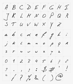Font Characters - Fuente Angel Of Blood
