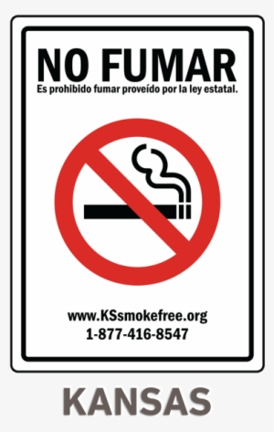 Kansas No Smoking Sign - Health And Safety No Smoking
