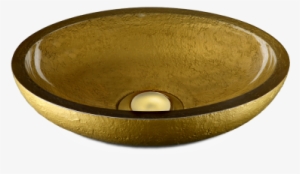 Oval Washbasin With Gold External Texture - Surface Finish
