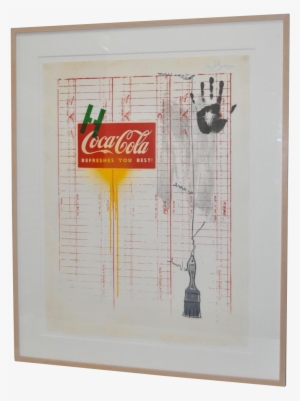 1930) Untitled "coca Cola" Signed Color Lithograph - Jasper Johns Coca Cola