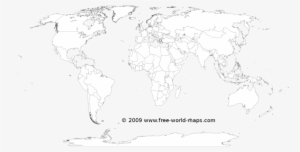 Printable White Transparent Political Blank World Map - World Map Political Outline